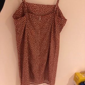 Brown and white mini dress